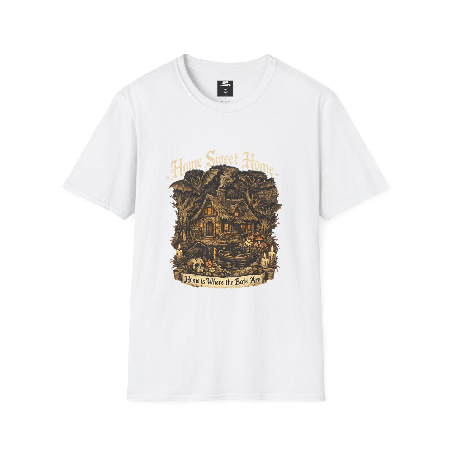 Home Sweet Home Gothic Cottage Bats Tee