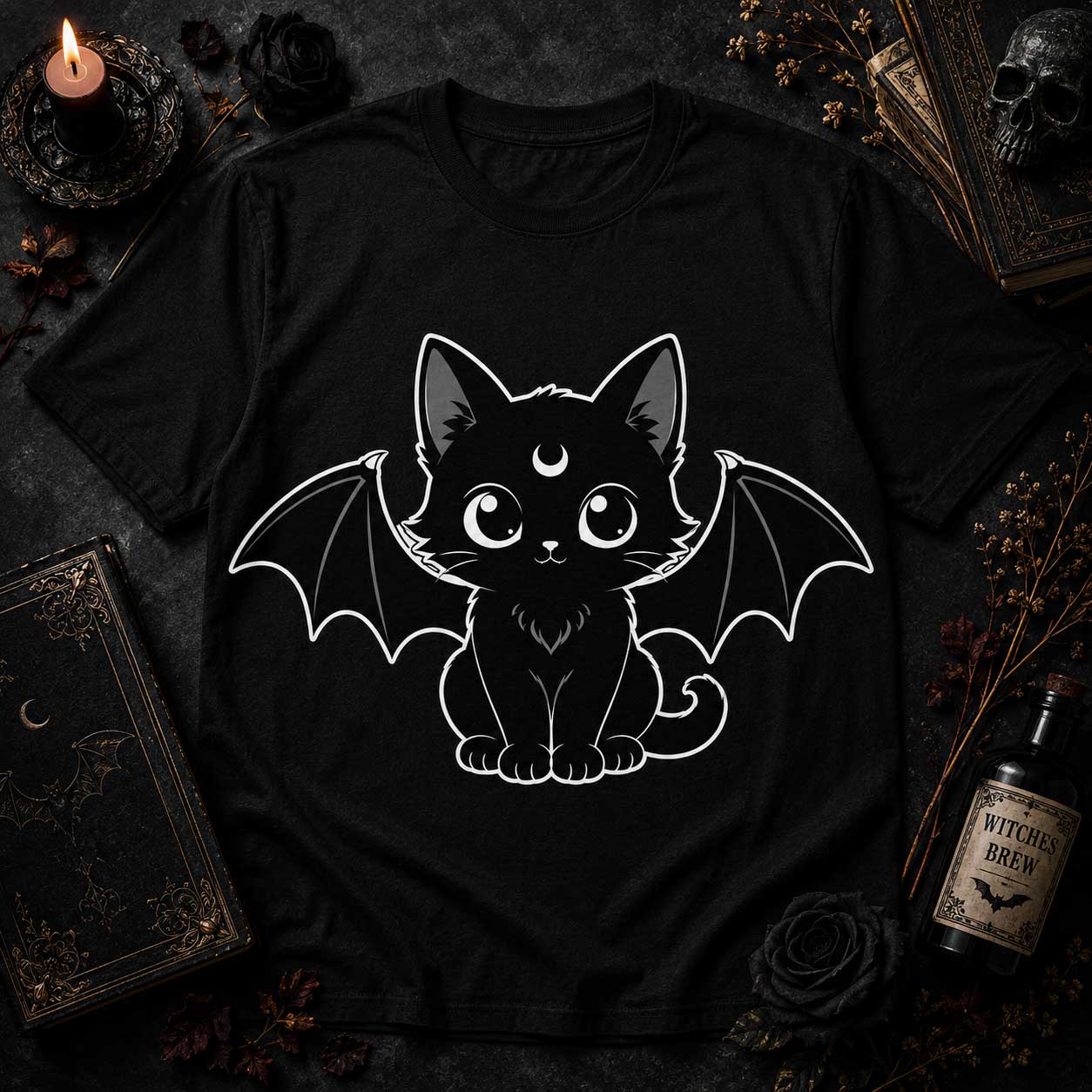 Cute Bat Cat Gothic Kawaii