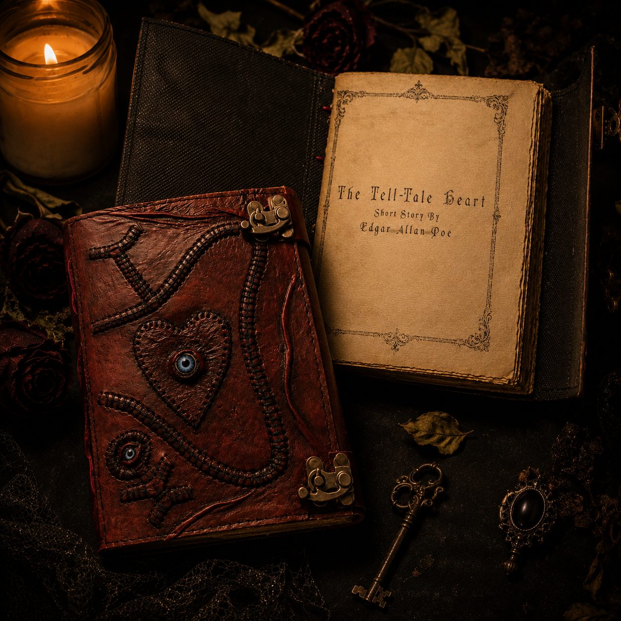 The Tell-Tale Heart Handmade Leather Book & Journals